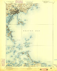 Boston Bay 1892 topographic map thumbnail