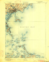 Boston Bay 1892 topographic map thumbnail