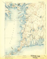 Falmouth 1893 topographic map thumbnail