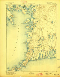 Falmouth 1893 topographic map thumbnail