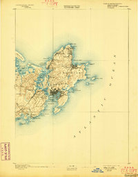 Gloucester 1893 topographic map preview
