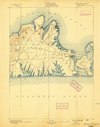 Marthas Vineyard 1889 topographic map thumbnail