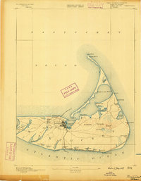 Nantucket 1889 topographic map thumbnail
