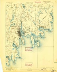 New Bedford 1888 topographic map thumbnail