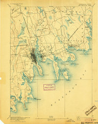 New Bedford 1893 topographic map thumbnail