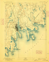 New Bedford 1893 topographic map thumbnail