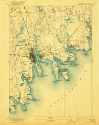 New Bedford 1893 topographic map thumbnail