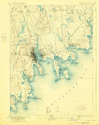 New Bedford 1893 topographic map thumbnail