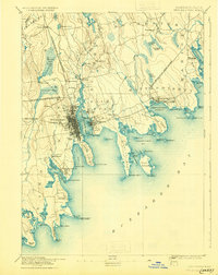 New Bedford 1893 topographic map thumbnail