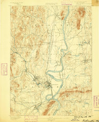 Northampton 1886 topographic map thumbnail