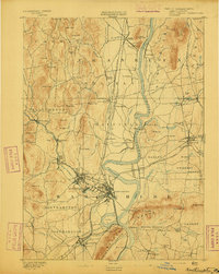Northampton 1893 topographic map thumbnail