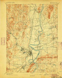 Northampton 1895 topographic map thumbnail