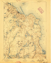 Plymouth 1894 topographic map thumbnail
