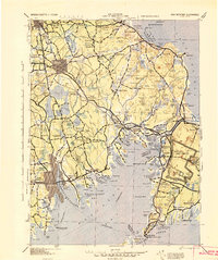 New Bedford 1942 topographic map thumbnail