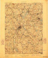 Quinsigamond 1908 topographic map thumbnail