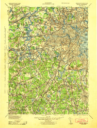Boston 1943 topographic map preview