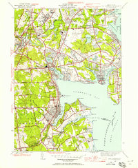 East Greenwich 1942 topographic map thumbnail