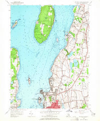 Prudence Island 1955 topographic map thumbnail
