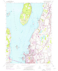 Prudence Island 1955 topographic map thumbnail