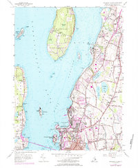 Prudence Island 1955 topographic map thumbnail