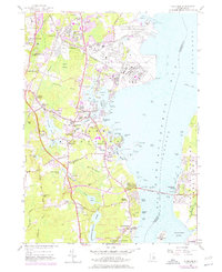 Wickford 1957 topographic map thumbnail