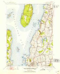 Prudence Island 1939 topographic map thumbnail