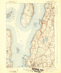 Prudence Island 1942 topographic map thumbnail