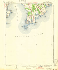Sakonnet Point 1942 topographic map thumbnail