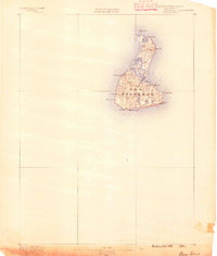 Block Island 1889 topographic map thumbnail