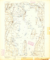 Narragansett Bay 1890 topographic map thumbnail