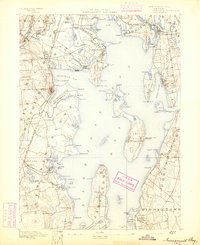 Narragansett Bay 1892 topographic map thumbnail