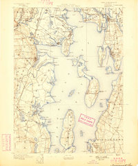 Narragansett Bay 1892 topographic map thumbnail