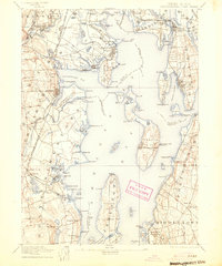 Narragansett Bay 1892 topographic map thumbnail