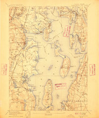 Narragansett Bay 1892 topographic map thumbnail