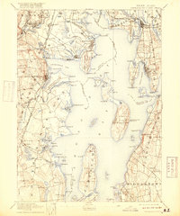 Narragansett Bay 1892 topographic map thumbnail