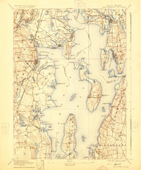 Narragansett Bay 1892 topographic map thumbnail