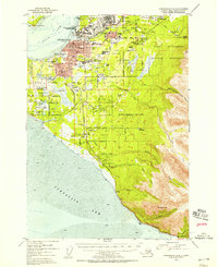 Anchorage A-8 1953 topographic map thumbnail