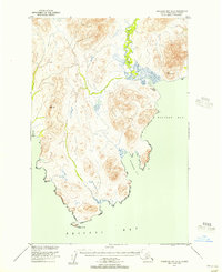 Nushagak Bay D-6 1950 topographic map thumbnail