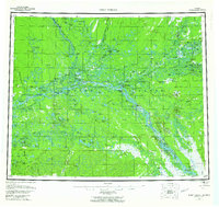 Fort Yukon 1956 topographic map thumbnail