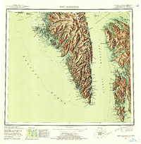 Port Alexander 1952 topographic map thumbnail