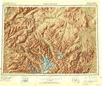 Talkeetna Mountains 1950 topographic map thumbnail