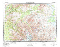 Talkeetna Mountains 1954 topographic map thumbnail