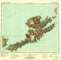 Unalaska 1951 topographic map thumbnail