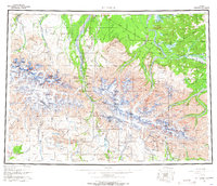 Mount Hayes 1955 topographic map thumbnail