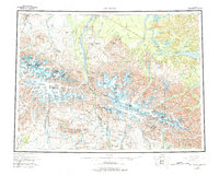 Mount Hayes 1955 topographic map thumbnail