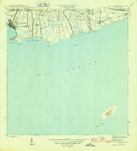Playa De Ponce 1945 topographic map thumbnail