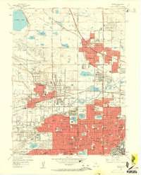 Arvada 1957 topographic map thumbnail