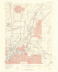 Derby 1957 topographic map thumbnail