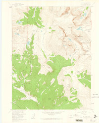 Mount Evans 1957 topographic map thumbnail