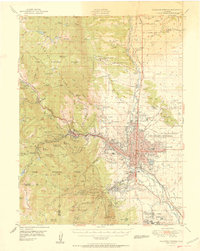 Colorado Springs 1951 topographic map thumbnail